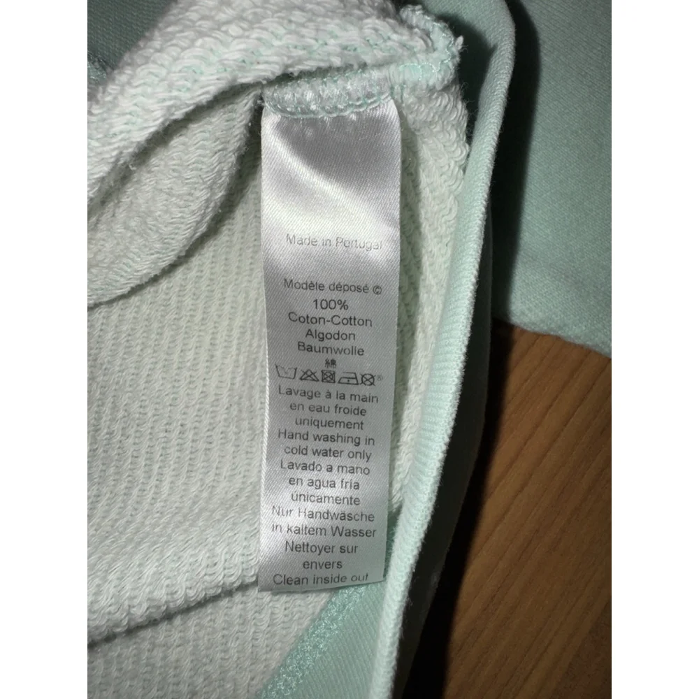 Kenzo Paris Mint Green Logo Sweatshirt Medium Sequin Designer Streetwear - Picture 5 of 8